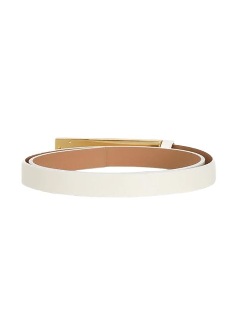 Cintura ELISABETTA FRANCHI donna CT76S56 Bianca similpelle fibbia logo ELISABETTA FRANCHI | Cinture | CT76S56DZ9